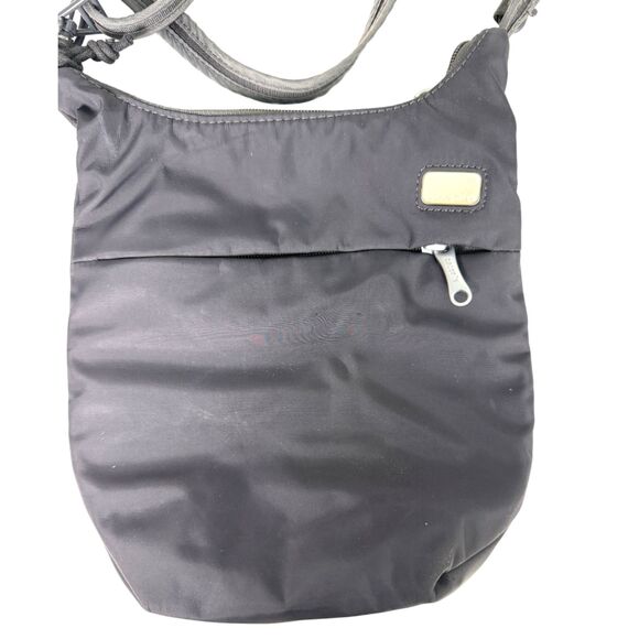 Pac Safe Pacsafe Black Grey Nylon Travel Crossbody Purse - Picture 6 of 6